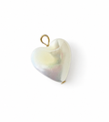 White Shell Heart Small Charm