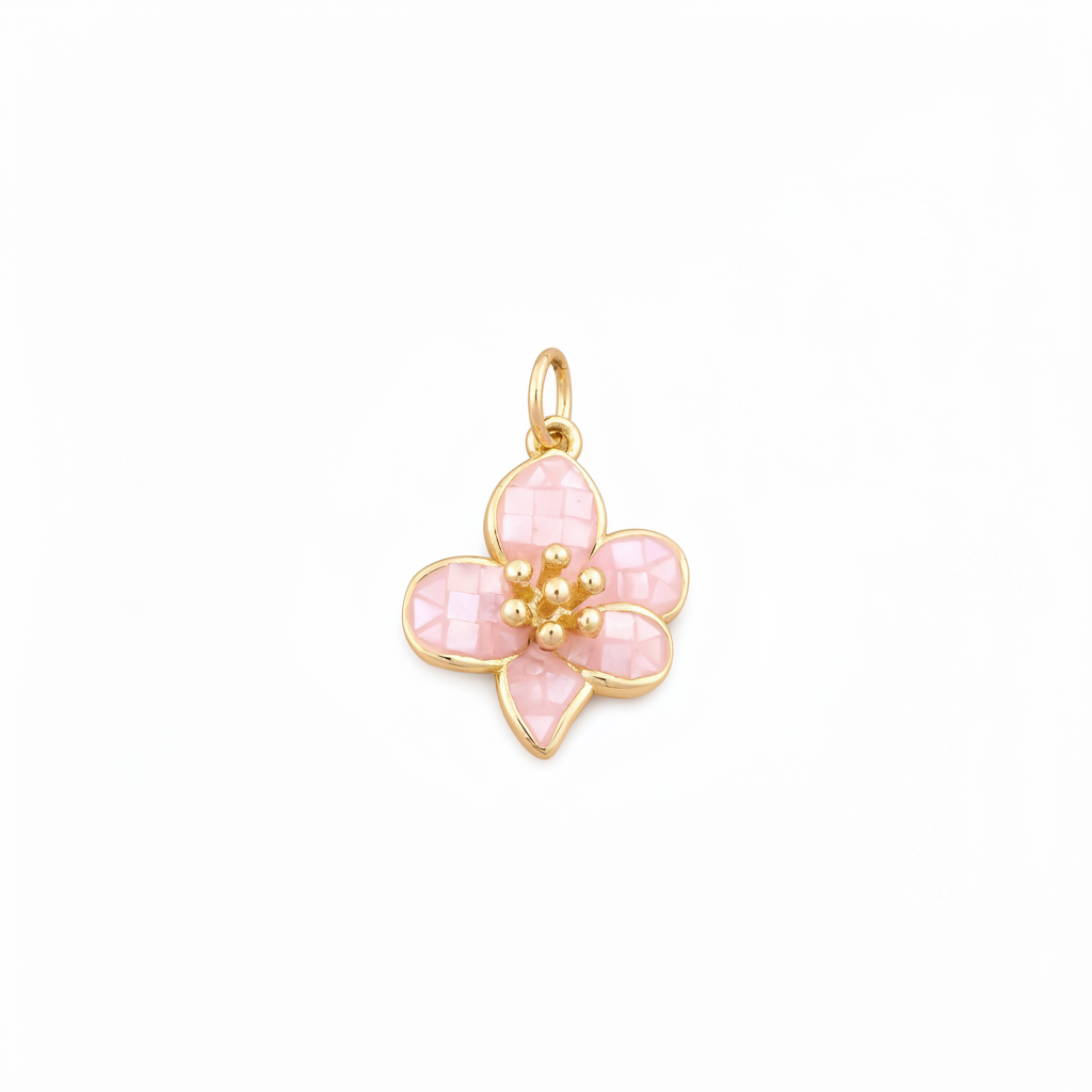 Pink Flower Charm