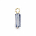 Blue Stripe Ceramic Charm