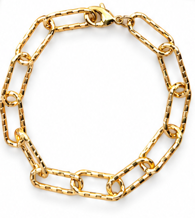 Textured Paper Clip Bracelet