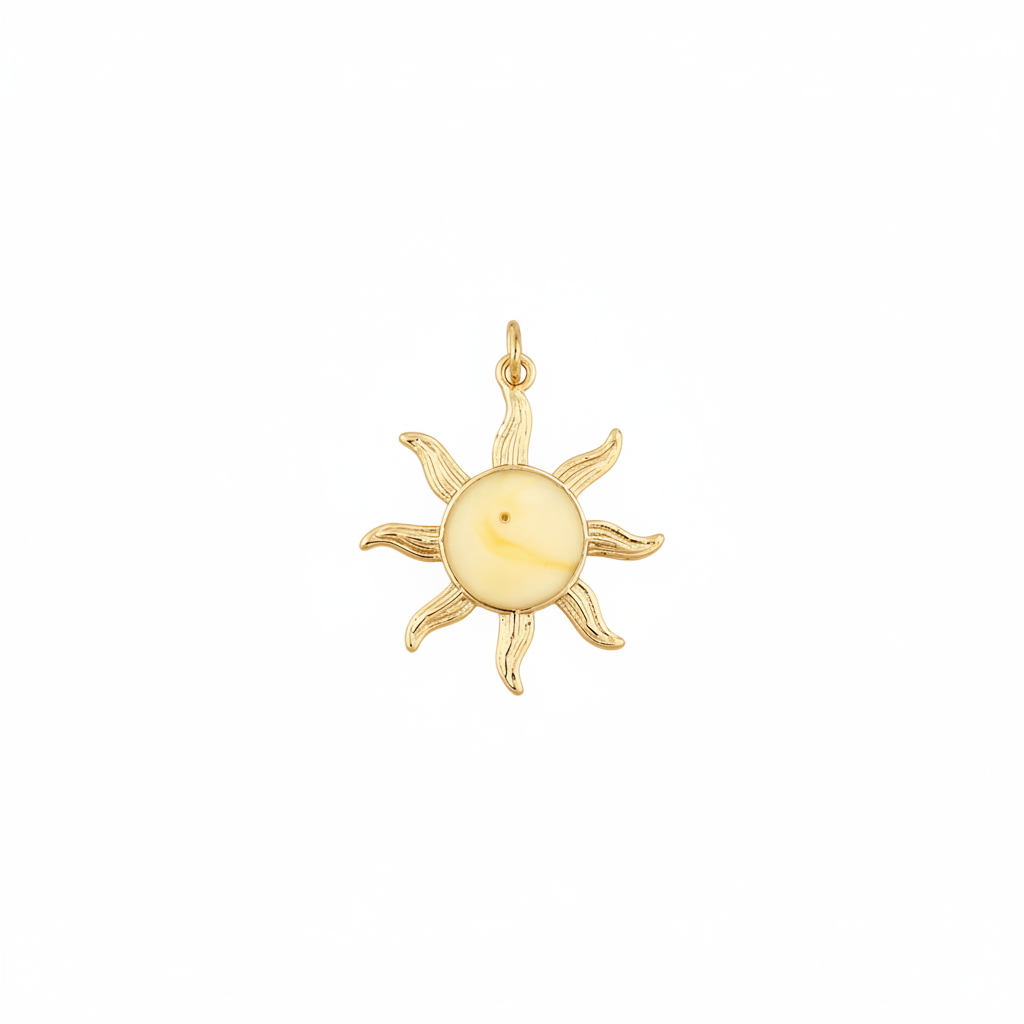 Yellow Sun Charm