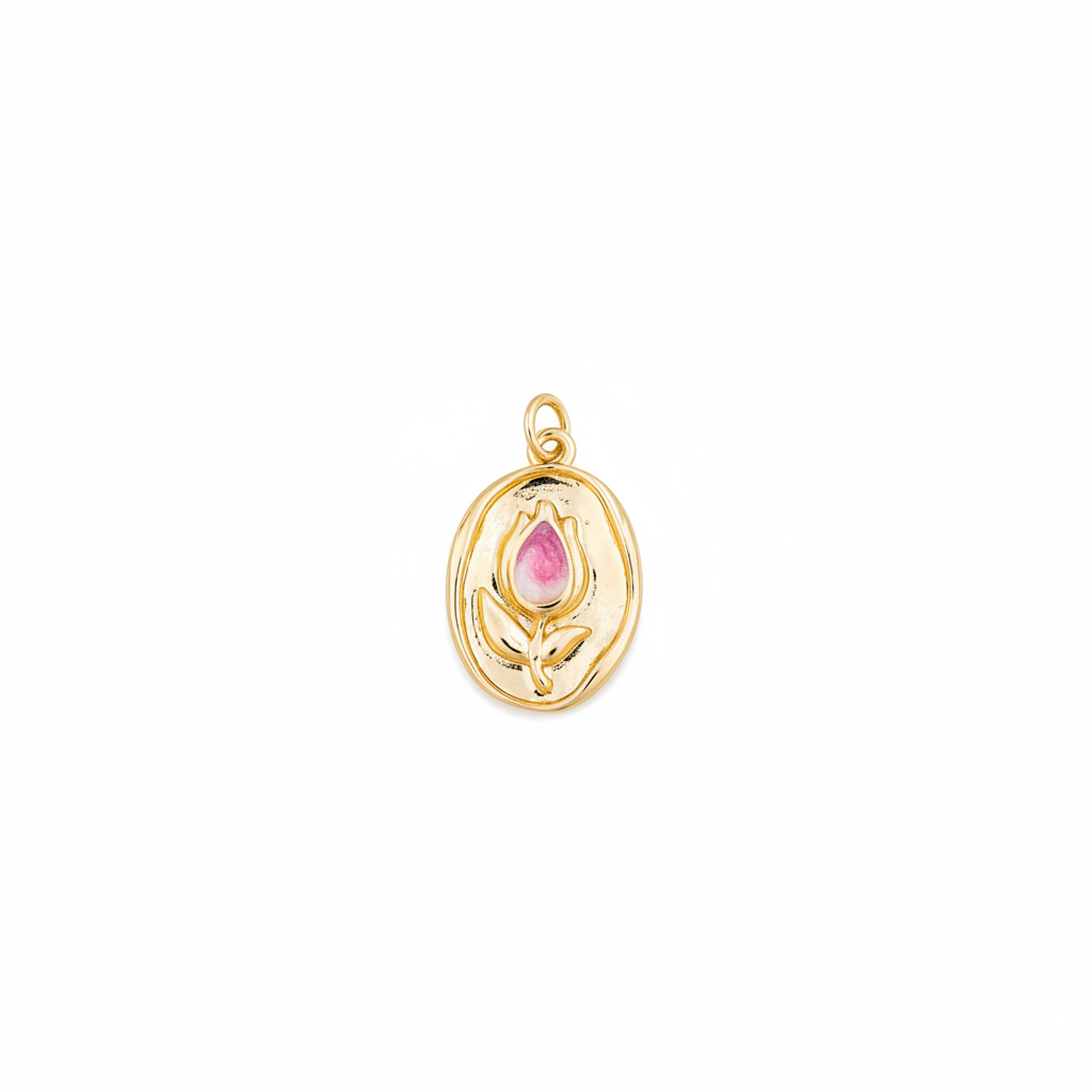 Pink Rose Charm