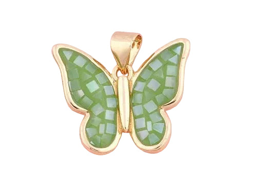 Green Butterfly Charm