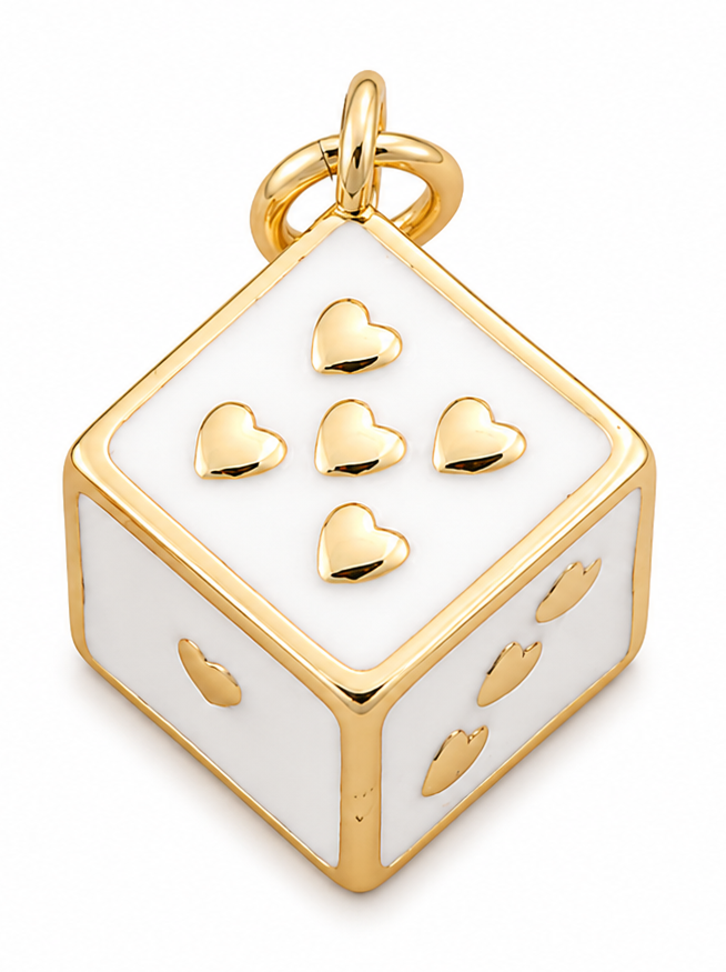 White Dice Charm