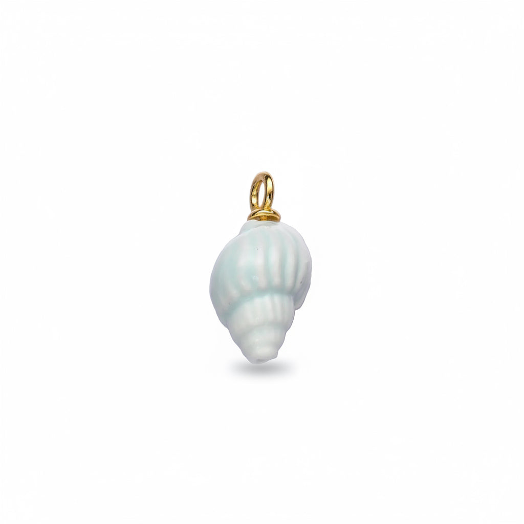 Light Blue Conch Sea Shell Charm