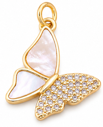 White Butterfly Charm