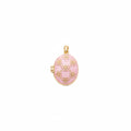 Pink Floral Oval Locket Charm