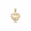 Small Pearl Heart Charm