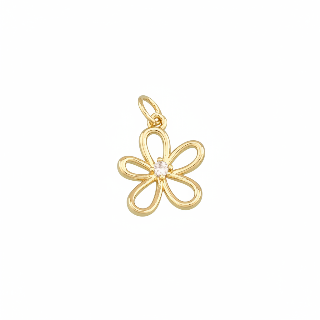 Gold Flower Charm